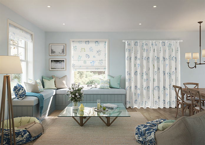 Botanical Velvet, River Blue - Made to Measure Curtains - Image 15